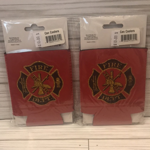 ❌Must Bundle❌🔥Fire Dept 2 Can Cooler/ Koozie  NWT - Picture 3 of 4